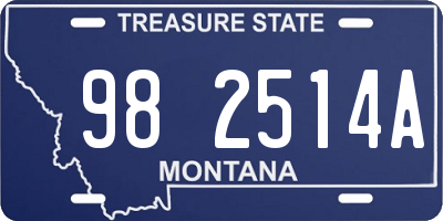 MT license plate 982514A