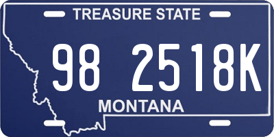 MT license plate 982518K