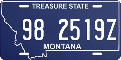 MT license plate 982519Z