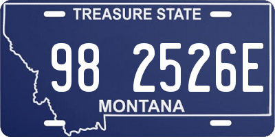 MT license plate 982526E