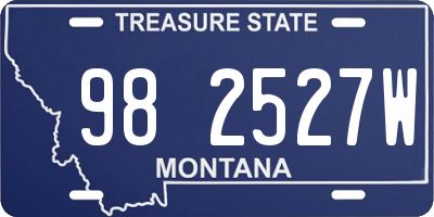 MT license plate 982527W