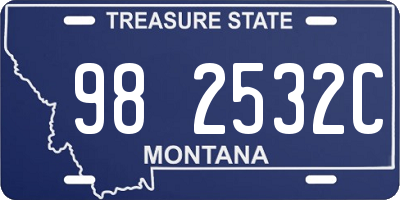 MT license plate 982532C