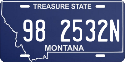 MT license plate 982532N