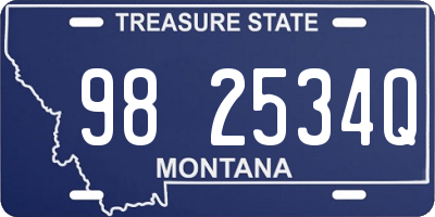 MT license plate 982534Q
