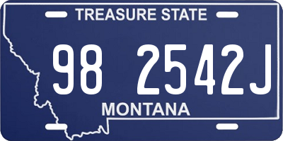 MT license plate 982542J
