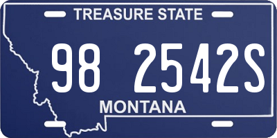 MT license plate 982542S