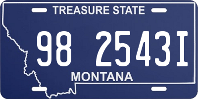 MT license plate 982543I