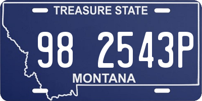 MT license plate 982543P