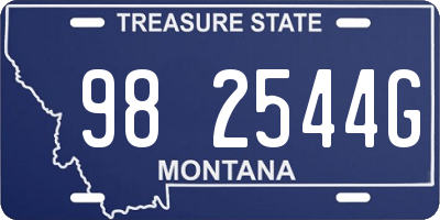 MT license plate 982544G