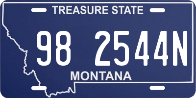 MT license plate 982544N