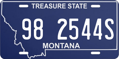 MT license plate 982544S