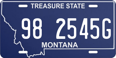 MT license plate 982545G