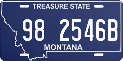 MT license plate 982546B