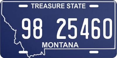 MT license plate 982546O