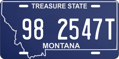 MT license plate 982547T