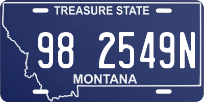 MT license plate 982549N