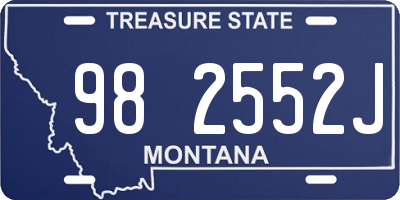 MT license plate 982552J