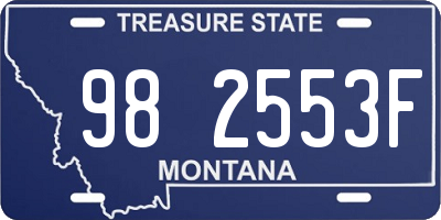 MT license plate 982553F