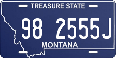 MT license plate 982555J