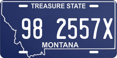 MT license plate 982557X