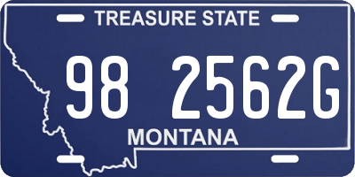 MT license plate 982562G