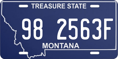 MT license plate 982563F