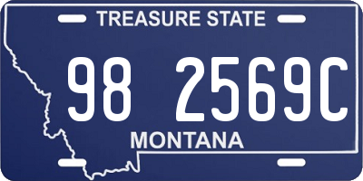 MT license plate 982569C
