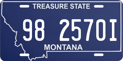 MT license plate 982570I