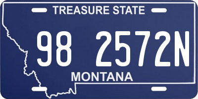 MT license plate 982572N