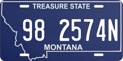 MT license plate 982574N