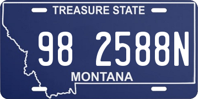 MT license plate 982588N