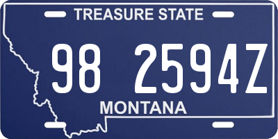 MT license plate 982594Z