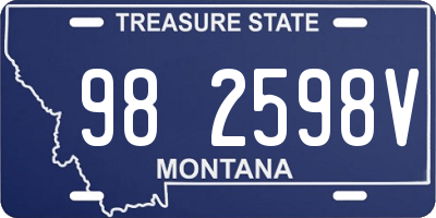 MT license plate 982598V