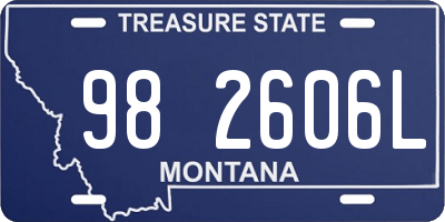 MT license plate 982606L