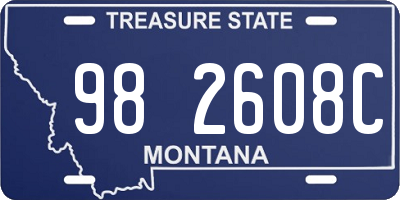 MT license plate 982608C