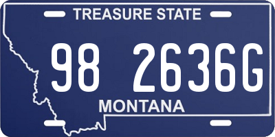 MT license plate 982636G
