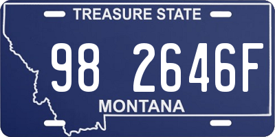 MT license plate 982646F