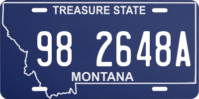 MT license plate 982648A
