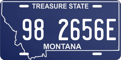 MT license plate 982656E