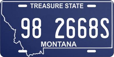 MT license plate 982668S