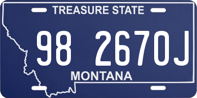 MT license plate 982670J