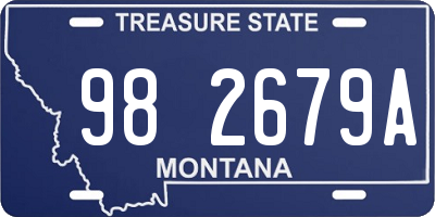 MT license plate 982679A