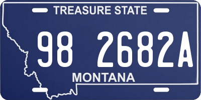 MT license plate 982682A