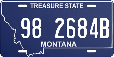 MT license plate 982684B