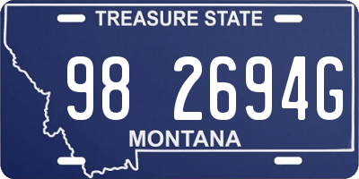 MT license plate 982694G