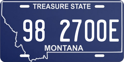 MT license plate 982700E