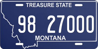 MT license plate 982700O
