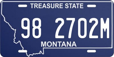 MT license plate 982702M