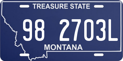 MT license plate 982703L