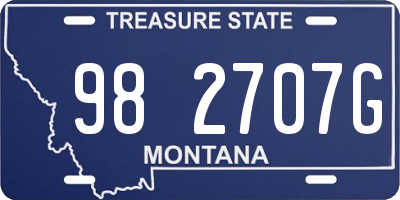 MT license plate 982707G